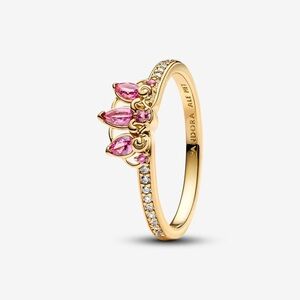 Pandora Gold Pink Rapunzel Ring